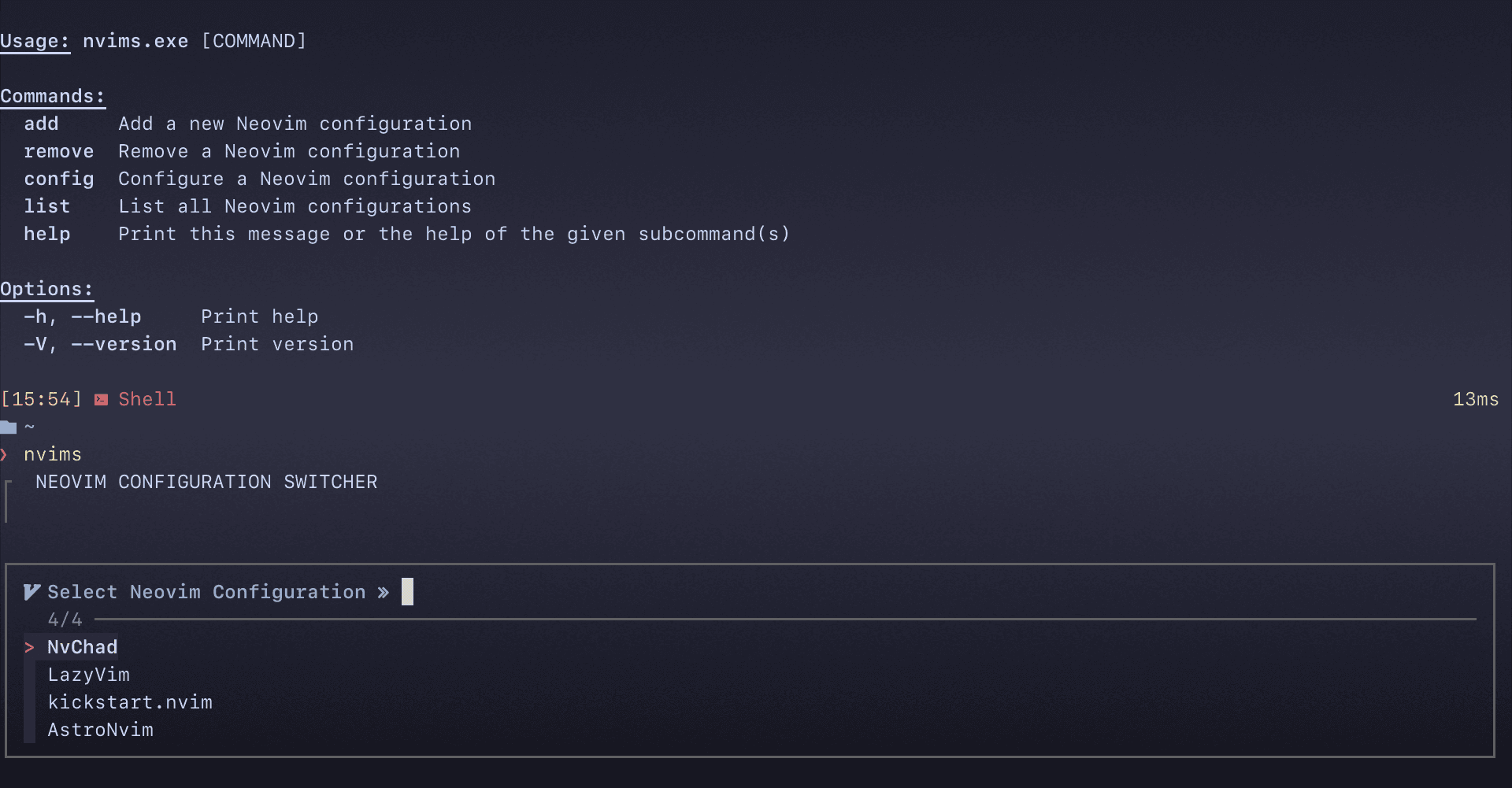 Neovim Config Switcher CLI